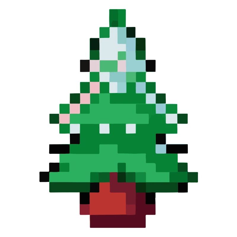 Christmas tree pixelated gift idea Christmas