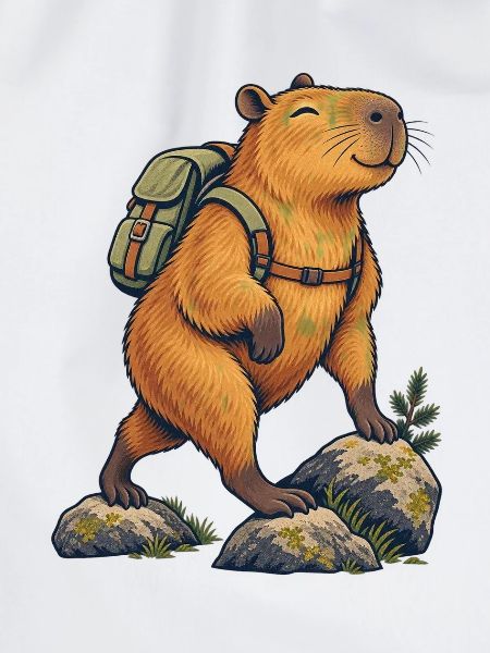 Capybara in Autumn Leaves
