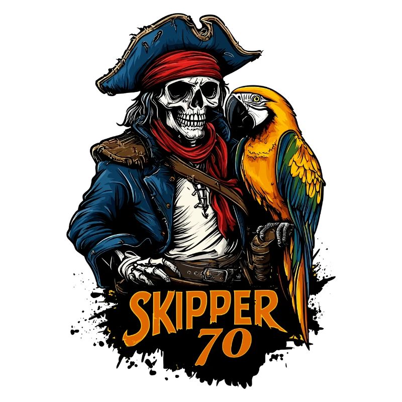 Skipper 70 Geburtstag Boot Motorboot Segelboot