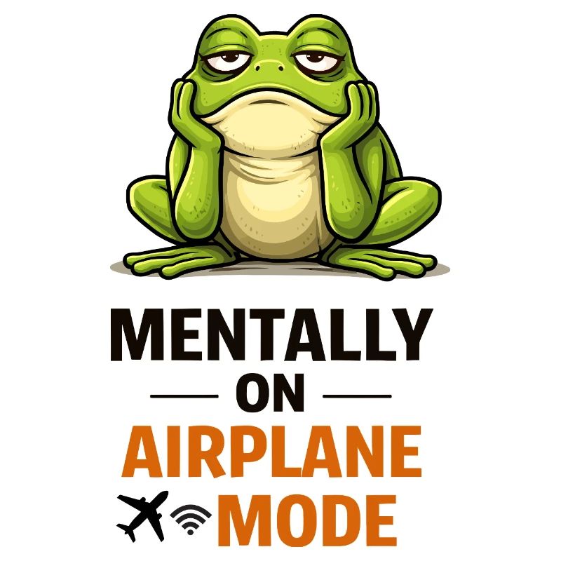 Frosch im Flugzeugmodus-Meme