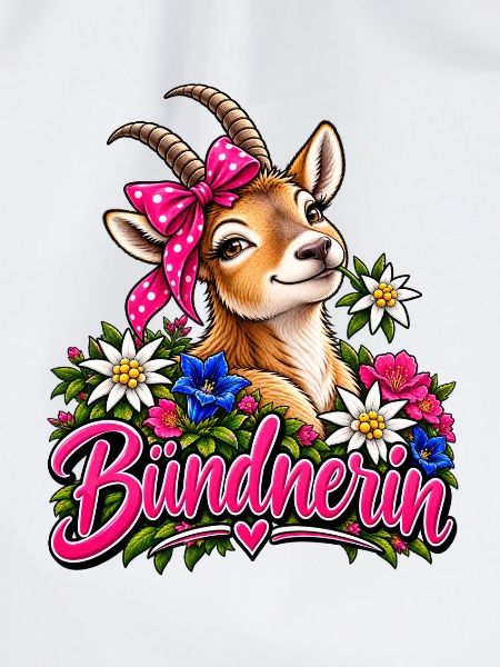 Bündnerin mit Blumenkranz