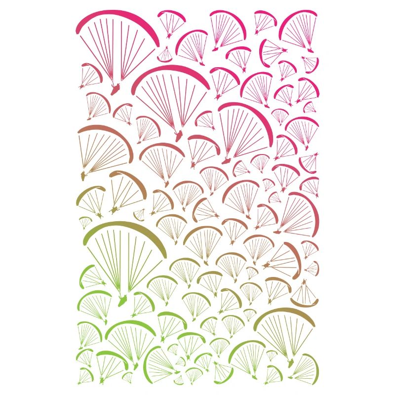 Paragliders gradient green pink