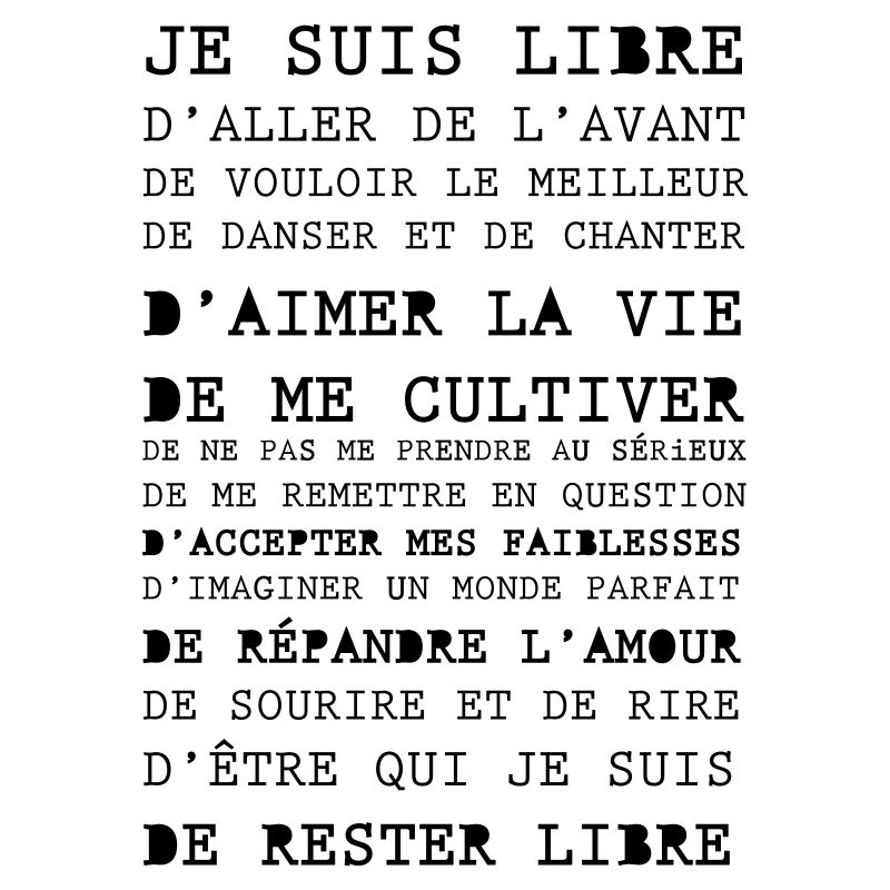 Je suis libre
