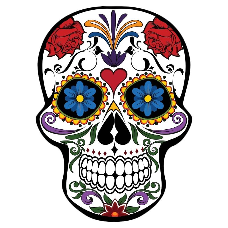 pretty pattern skull skull skull colored style