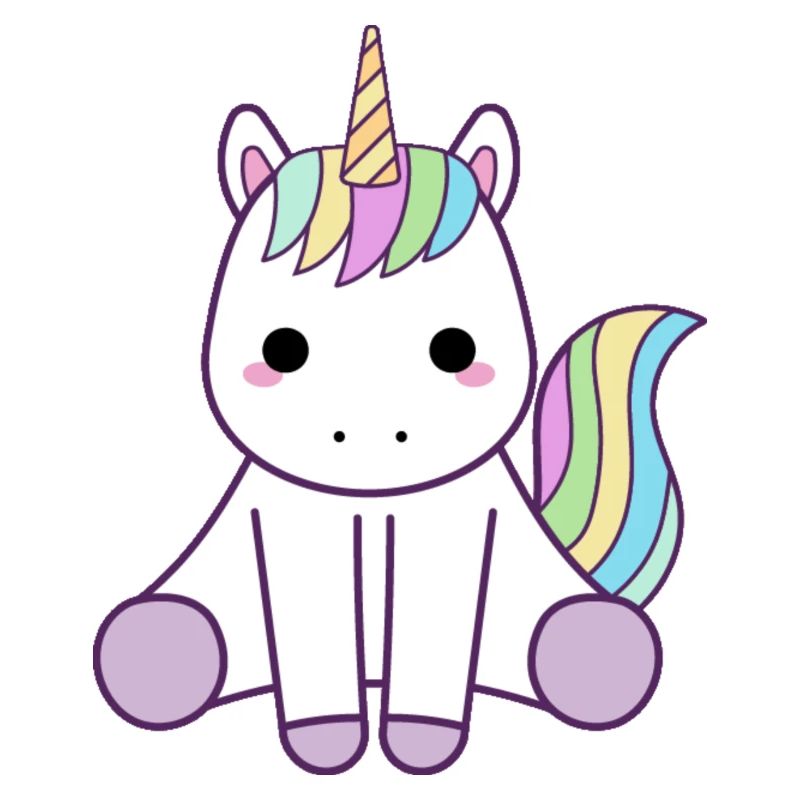 Einhorn sitzend