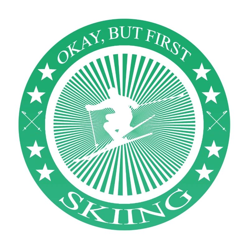 Skiing Spruch Geschenk
