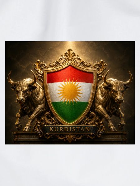 Kurdistan-Schildemblem mit Stieren