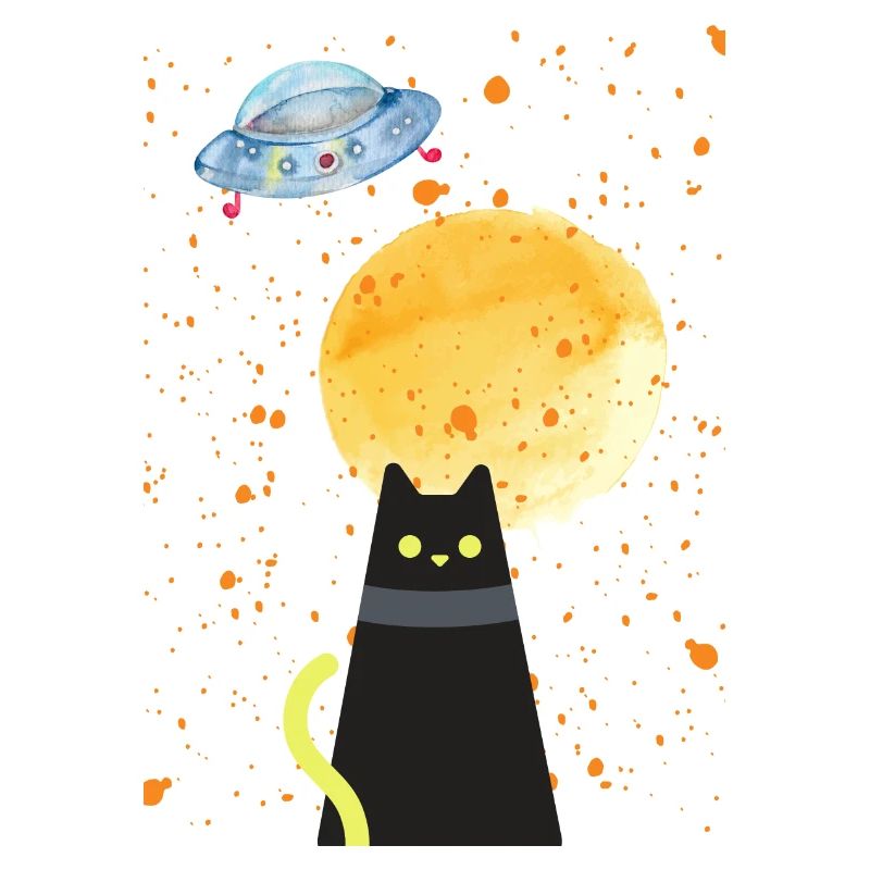 Alien Cat moonlight dreams