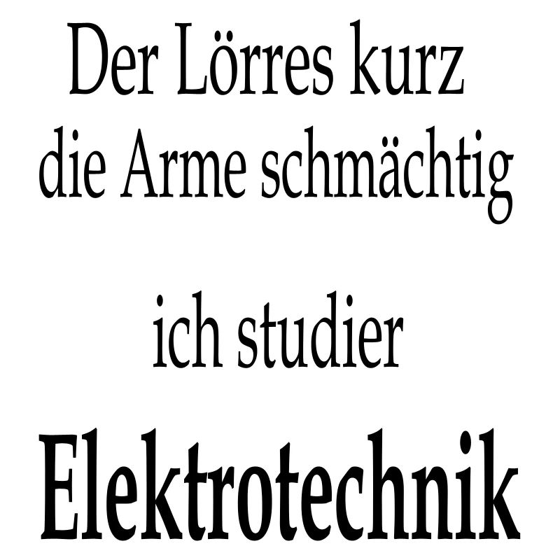 Lörres short, poor little, electrical engineering