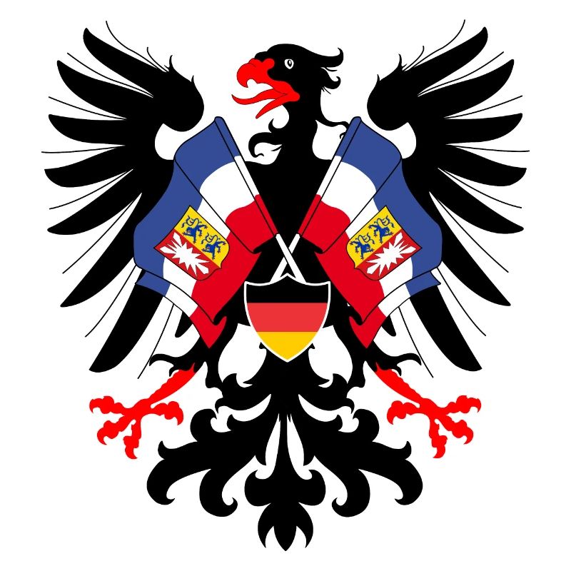 German Eagle Flag Schleswig Holstein County