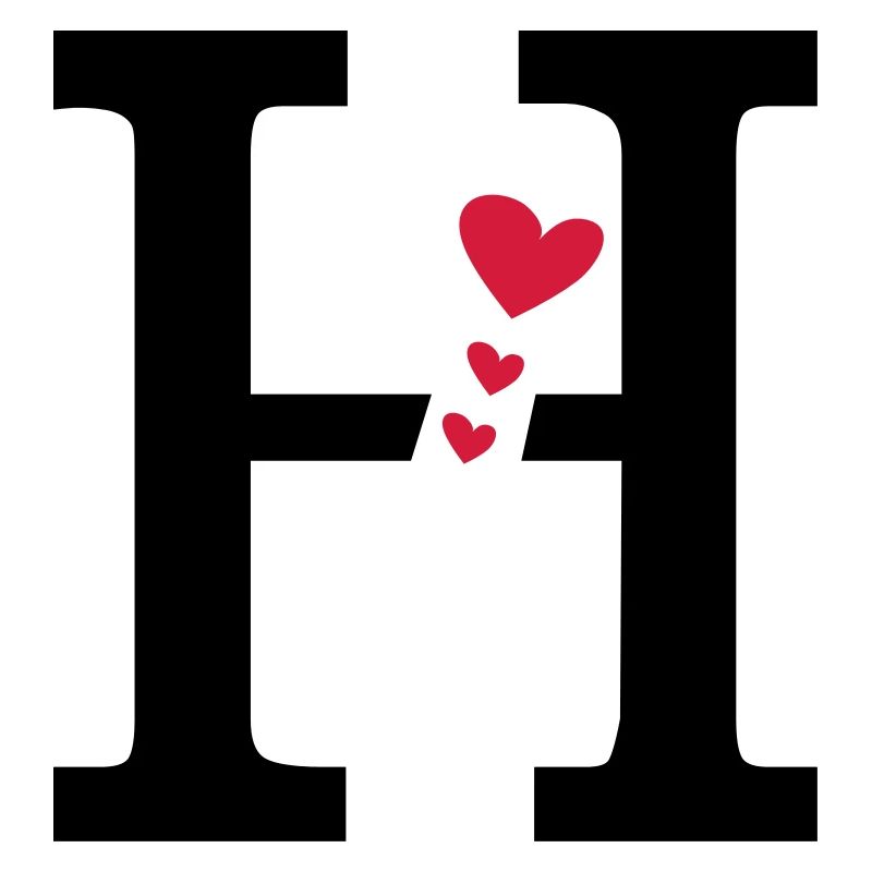 Großbuchstabe H mit Herzen