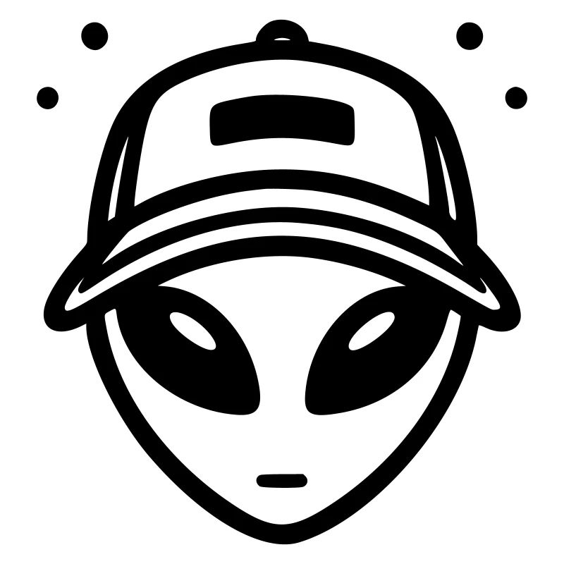 Alien mit Trucker-Mütze