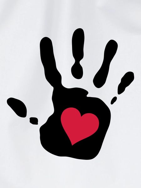 Handprint Red Heart