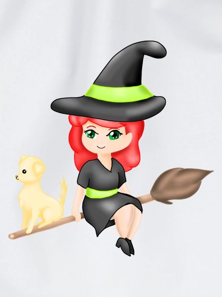 Chibi Witch with her dog