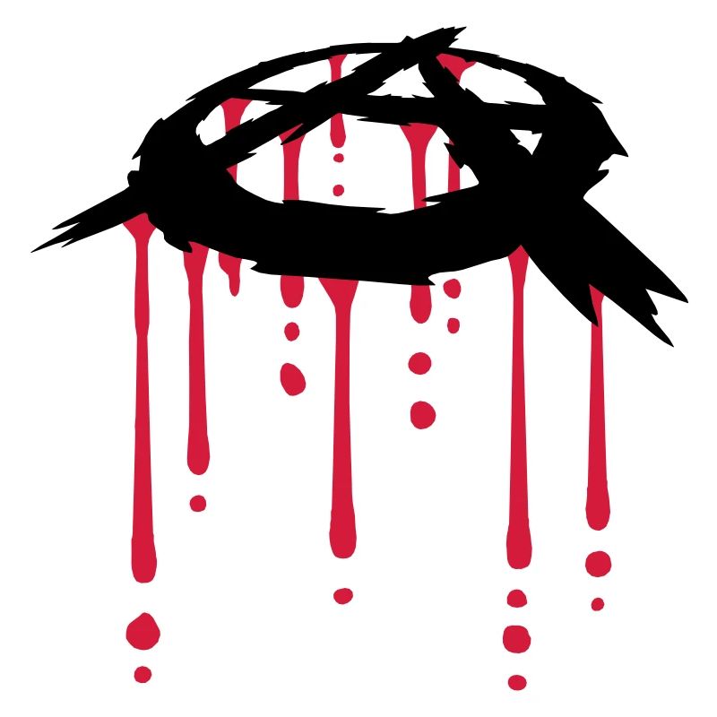 blood drop anarchy symbol