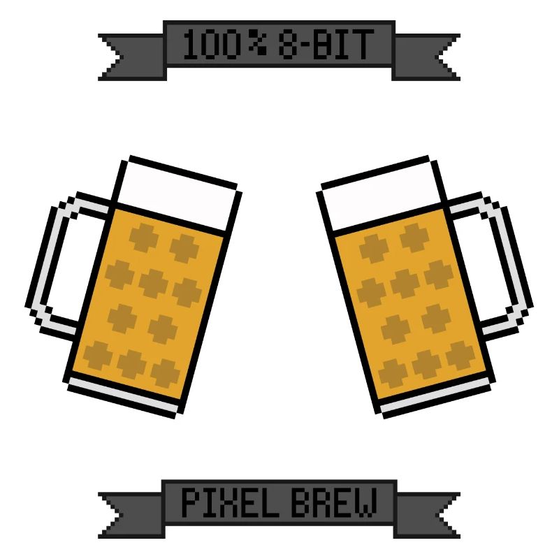 8-Bit Pixel Beer Mug