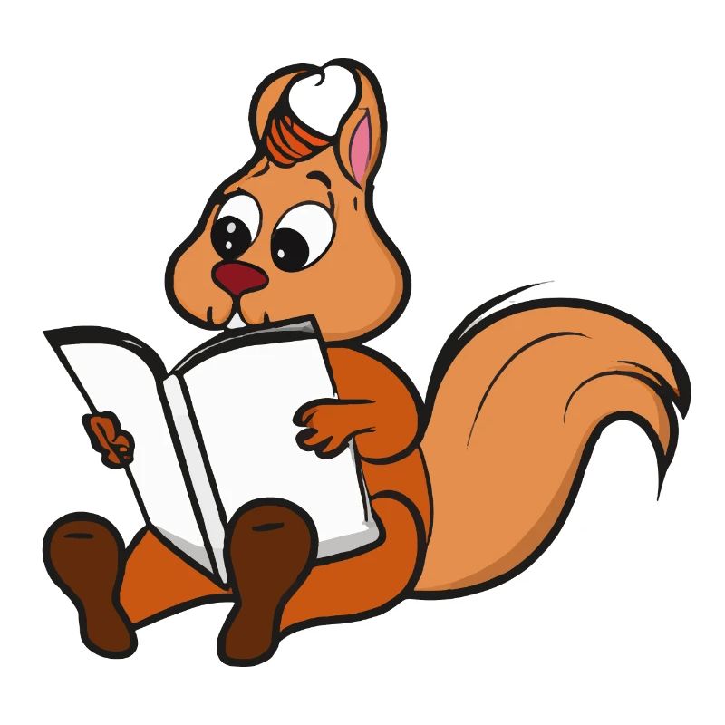 Eichhörnchen liest Buch Geschenkidee
