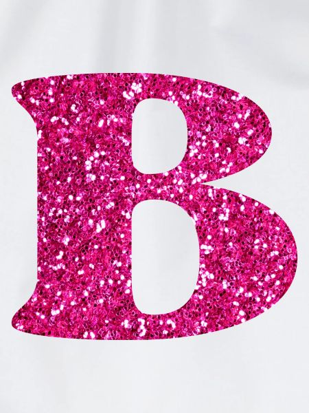 Letter b pink glitter