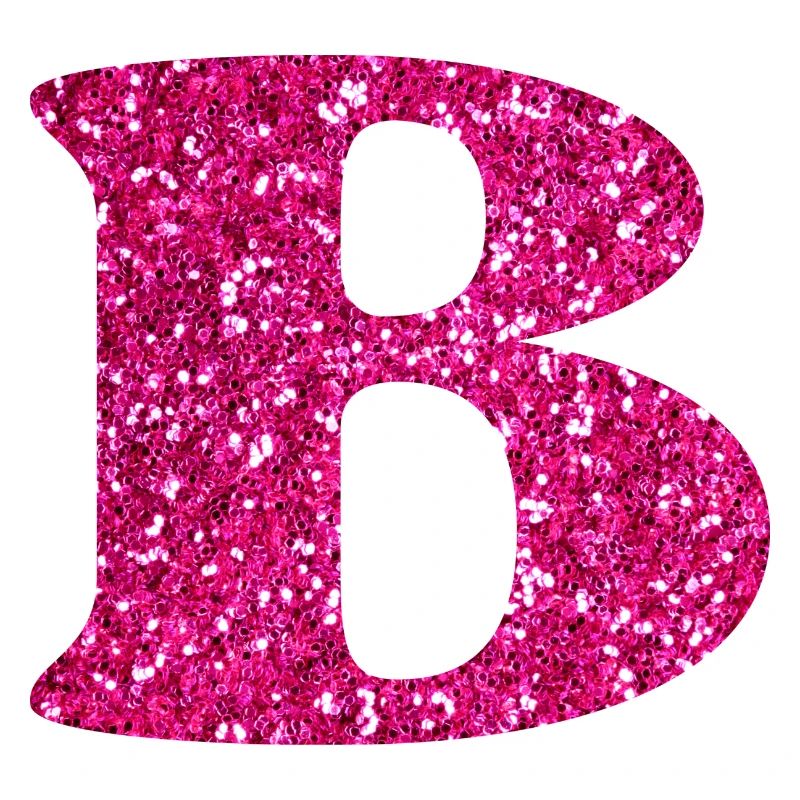 Buchstabe b rosa Glitzer