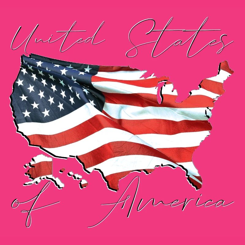 États-Unis | Drapeau réel | Flag Map Script