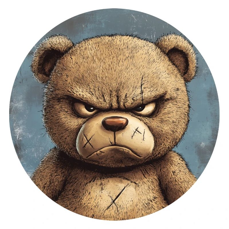 Grimmiger Teddy: Tough und einzigartig