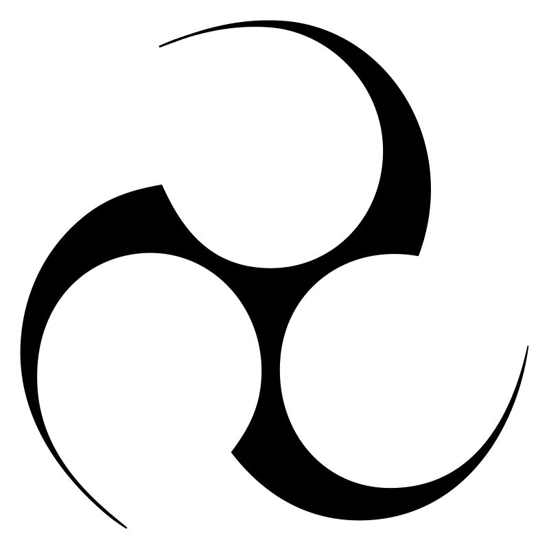 Mitsudomoe Symbol (invertiert)