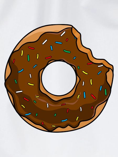 Donut mit Biss Schokolade
