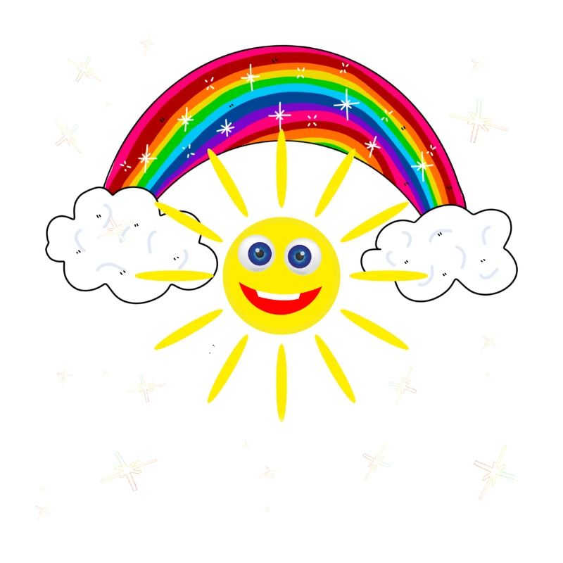 Regenbogen Lachende Sonne Geschenk