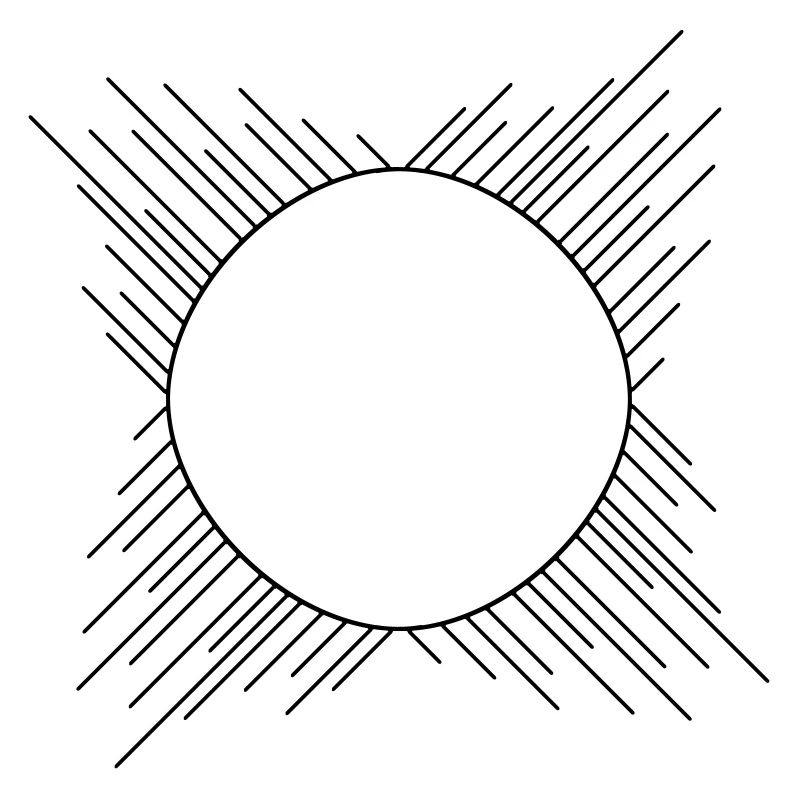circle frame ring stripe lines around border c