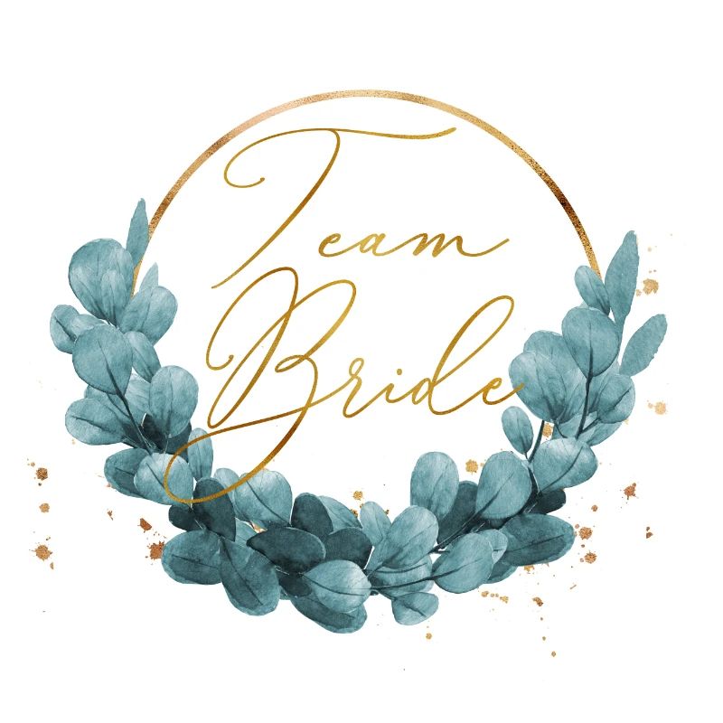 blue ivy wreath team bride