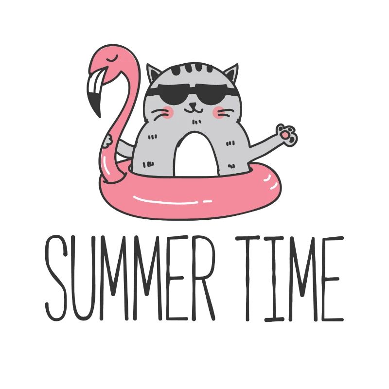 Summer time Sommer coole Katze