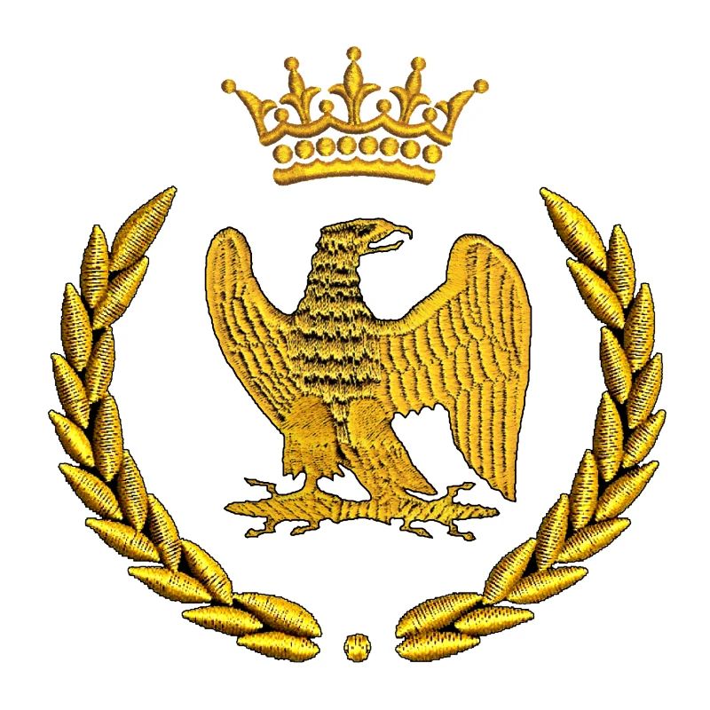 embroidered crowned eagle
