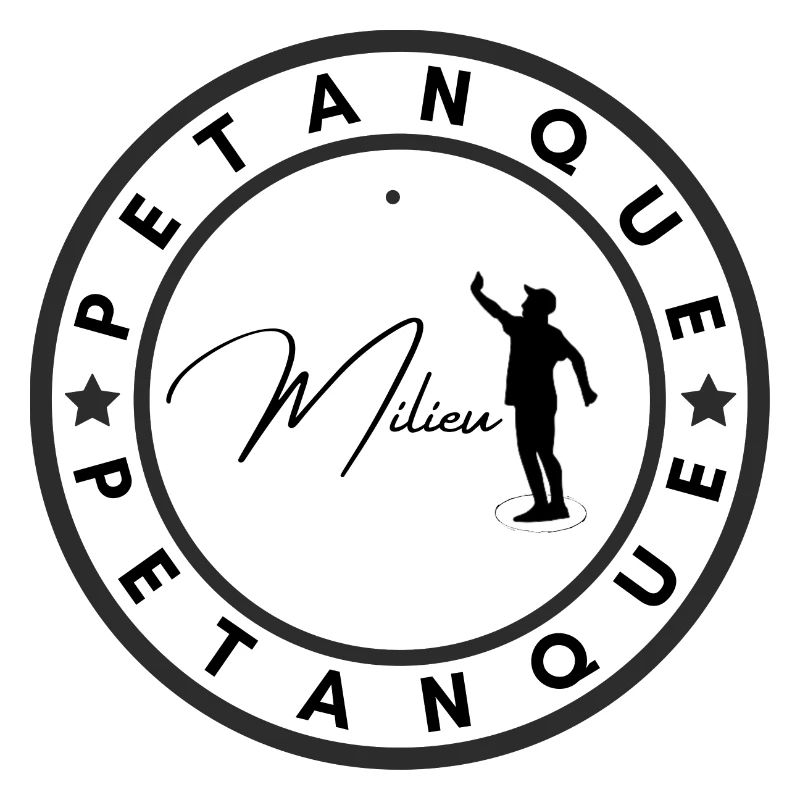 Petanque logo silhouette milieu