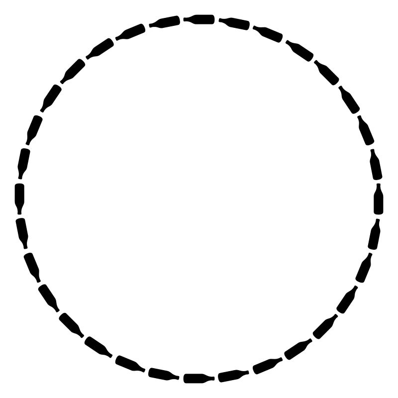 Beer Bottles Circle Frame