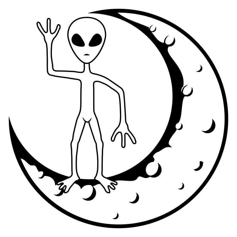 Standing Moon Alien beckons