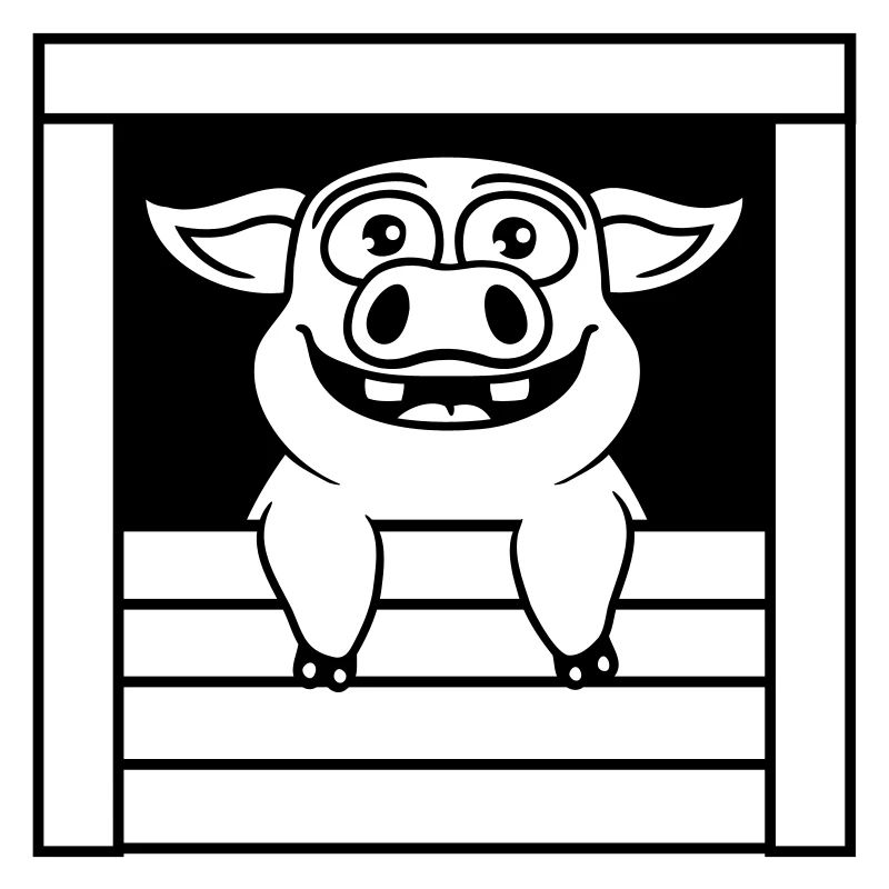 Happy Stable Pig Comic
