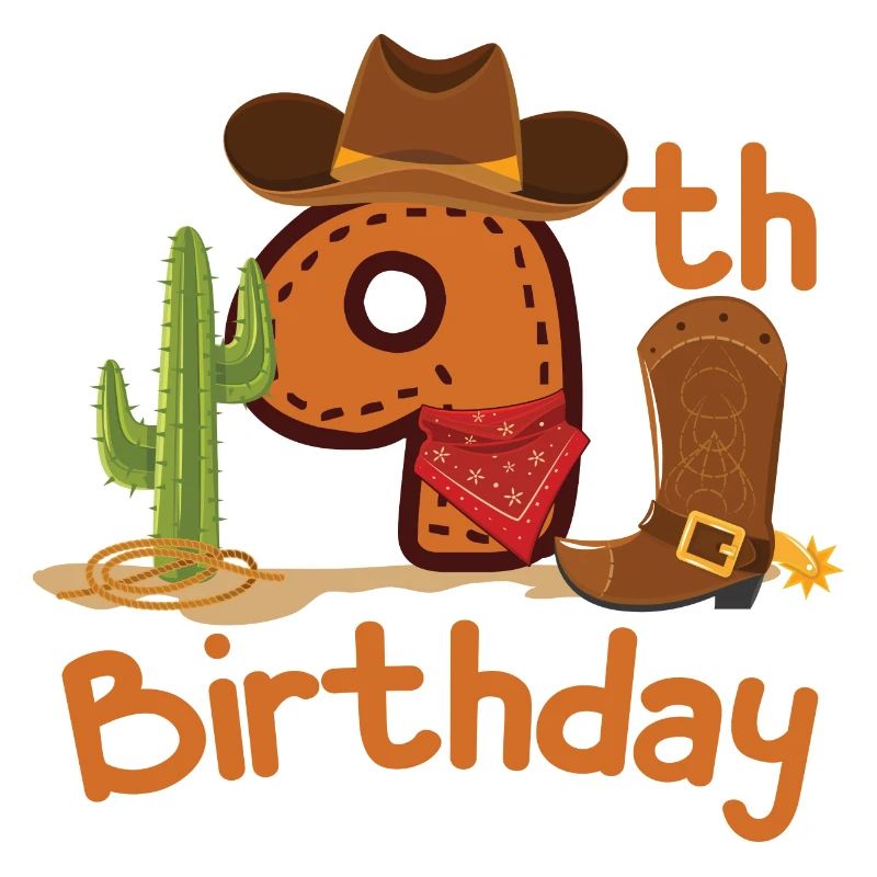 Cowboy 9. Geburtstag Geschenk Kindergeburtstag