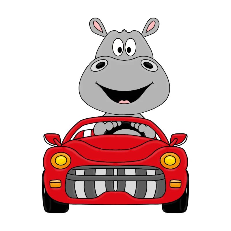 NILPFERD - FLUSSPFERD - HIPPO - AUTO - TIERISCH