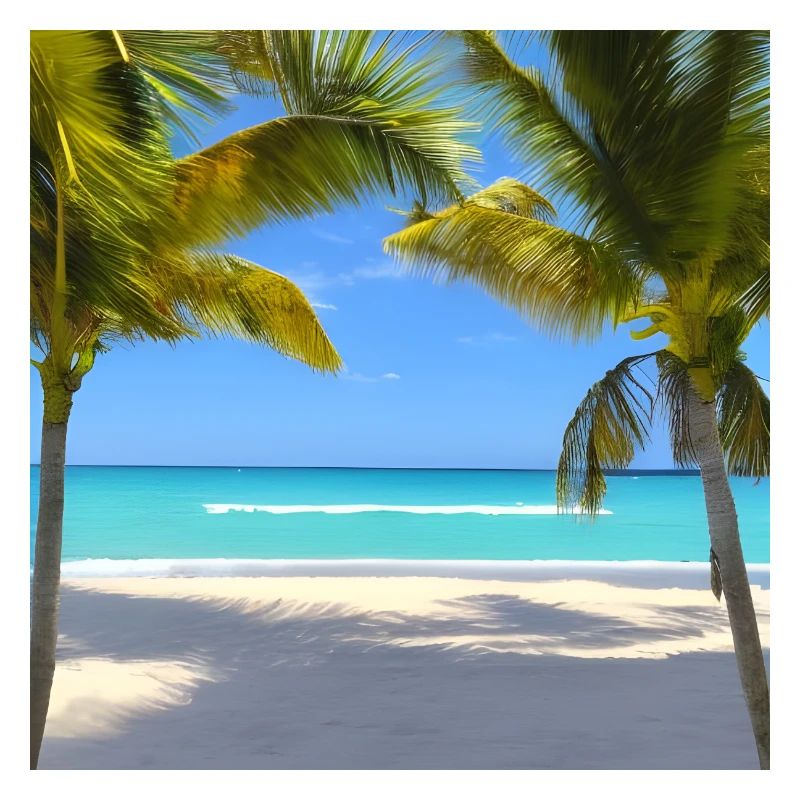 Palm trees on a quiet beach