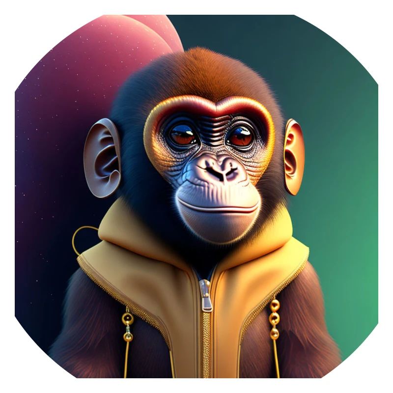 Cute monkey with jacket