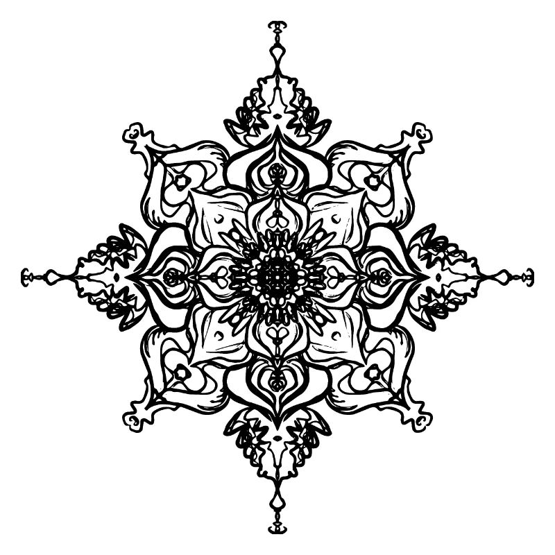 Mandala Snowflake Pattern Geometric