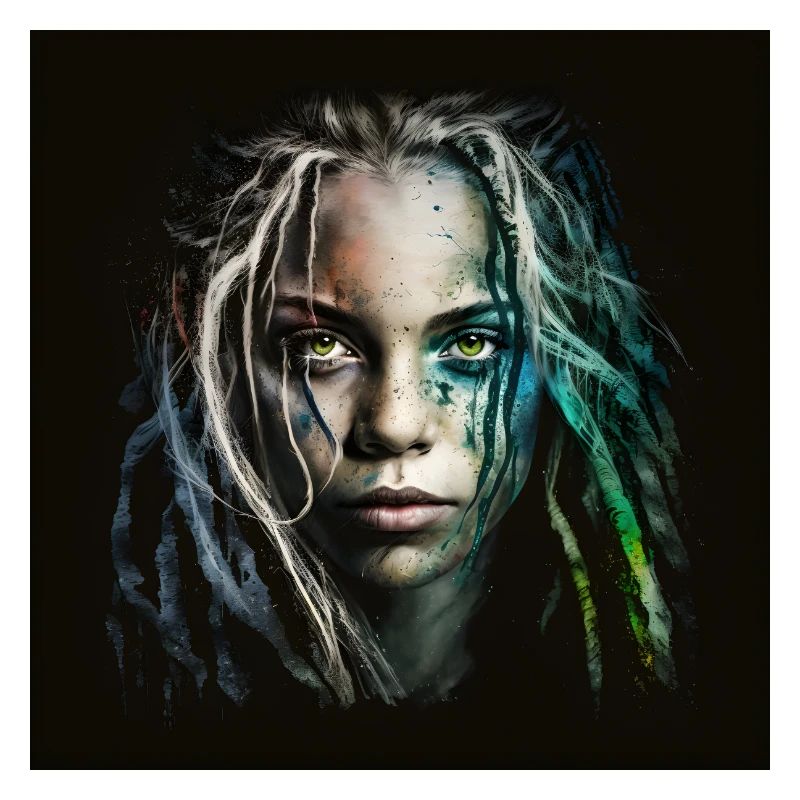 Face woman dreadlocks n°5
