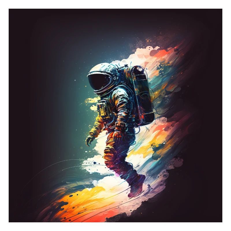 Perdu dans l’espace - Incroyable astronaute coloré