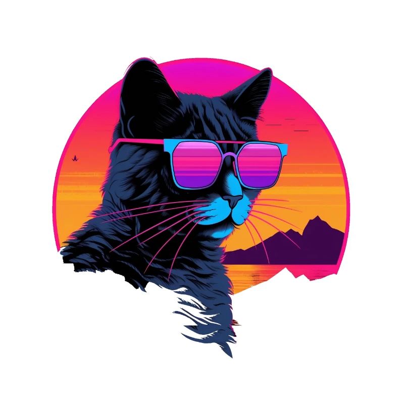 Cat Synthwave