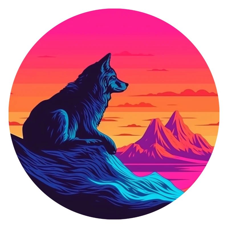 80's Wolf round
