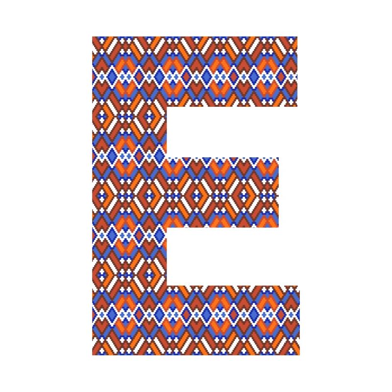 Monogram Letter E- geometric pattern