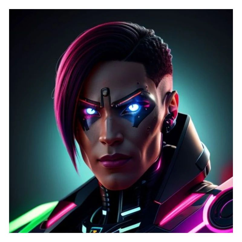 Cyborg mit Laser Augen