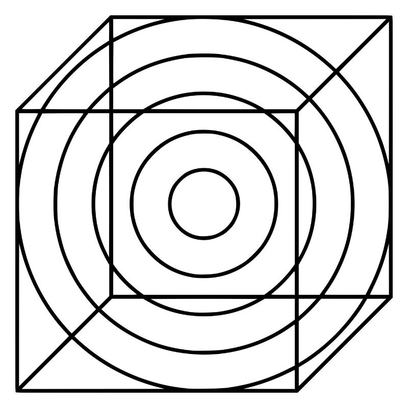 Circle Cube Minimalism