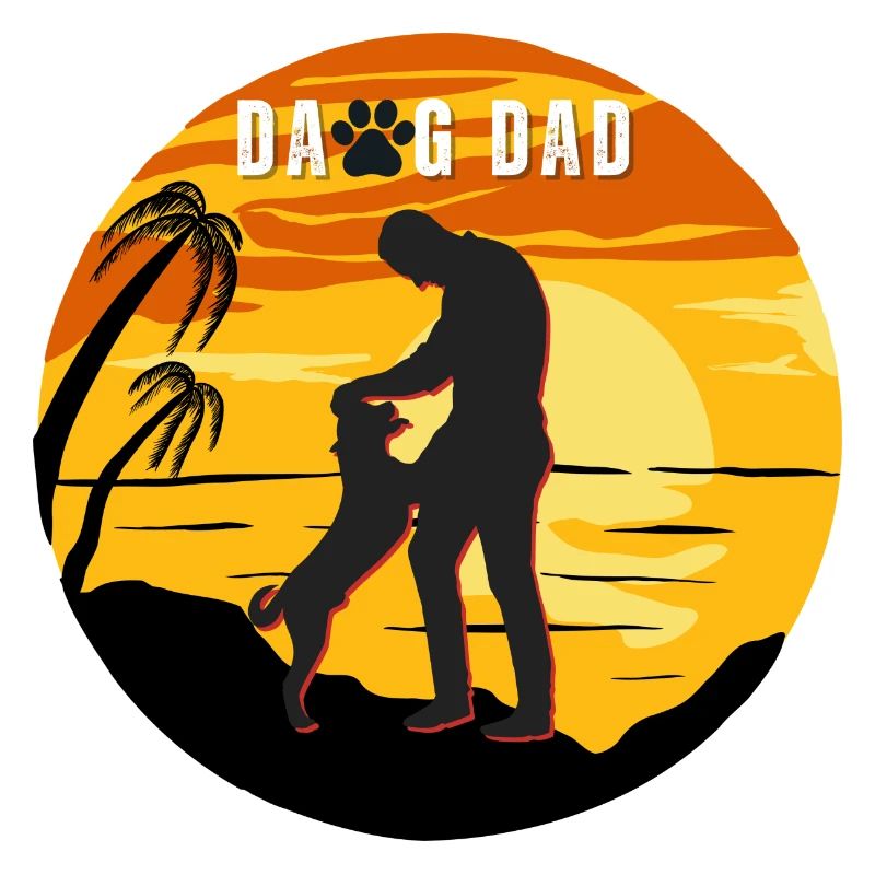 Dawg Dad Sunset Design