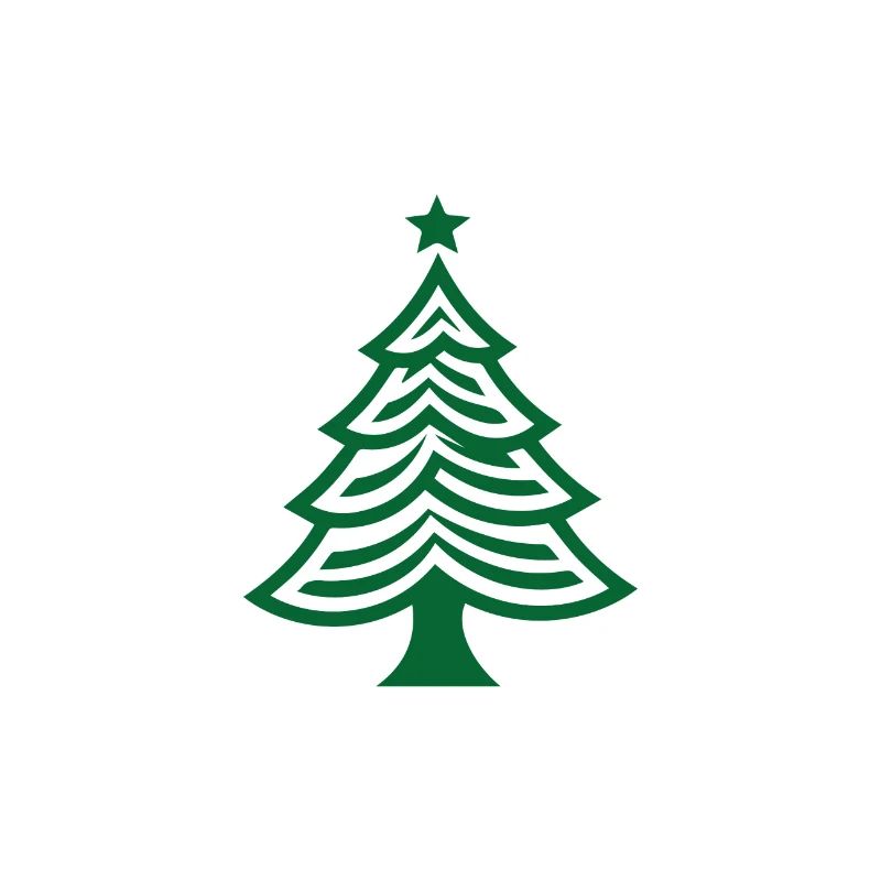 Grüner Weihnachtsbaum Christbaum oder Tannenbaum